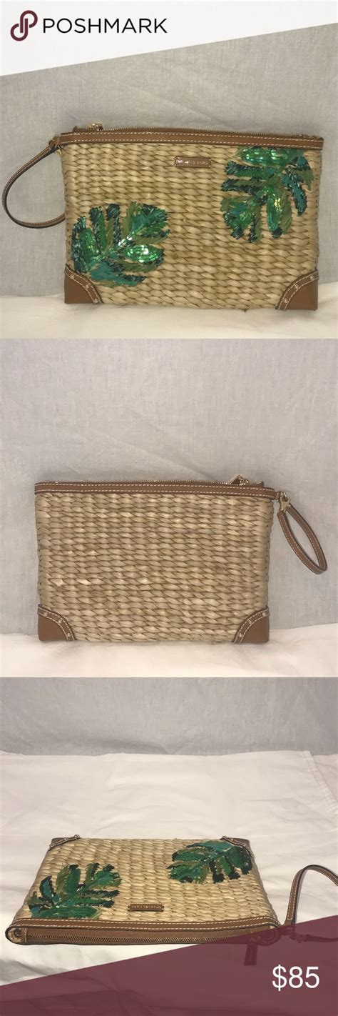 michael kors palm leaf clutch